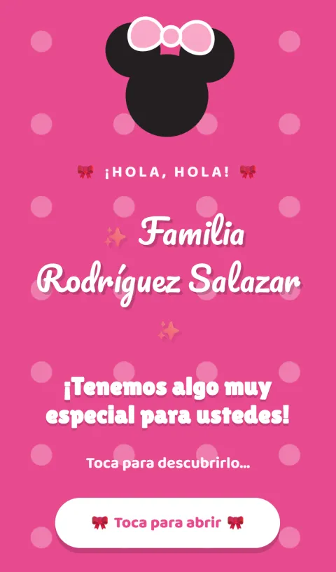 Demo de invitación digital: Minnie · Primer añito