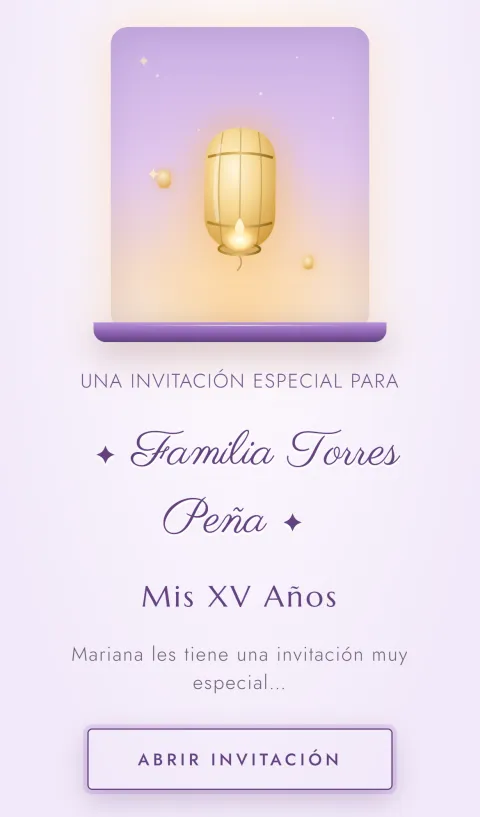 Demo de invitación digital: XV · Rapunzel