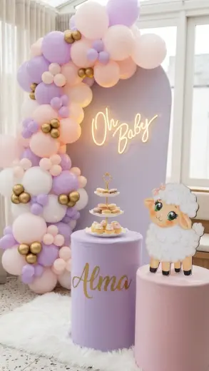 Ovejita Lila - decoración Baby Shower Niña en Bucaramanga