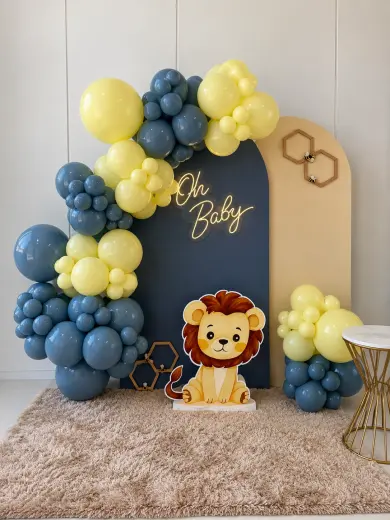 León Miel - decoración Baby Shower Niño en Bucaramanga