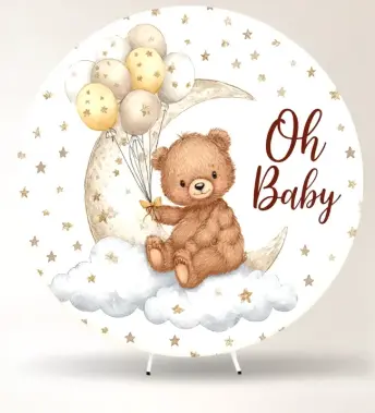 Osito en la Luna - decoración Baby Shower Niño en Bucaramanga