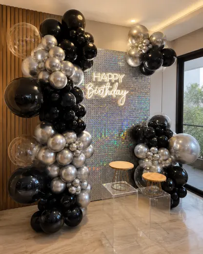 Plata Nocturna - decoración Cumpleaños en Bucaramanga