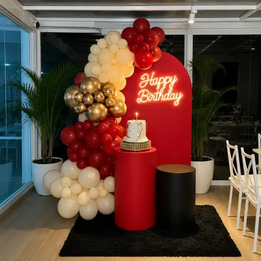 Rojo Pasión - decoración Cumpleaños en Bucaramanga