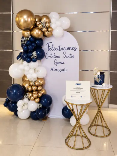 Grado Azul y Dorado - decoración Grado en Bucaramanga
