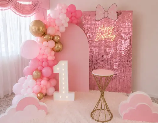 Minnie Rosa Glam - decoración Cumpleaños Temático Niña en Bucaramanga