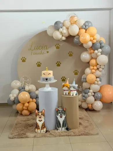 Gatitos Traviesos - decoración Cumpleaños Temático Niña en Bucaramanga