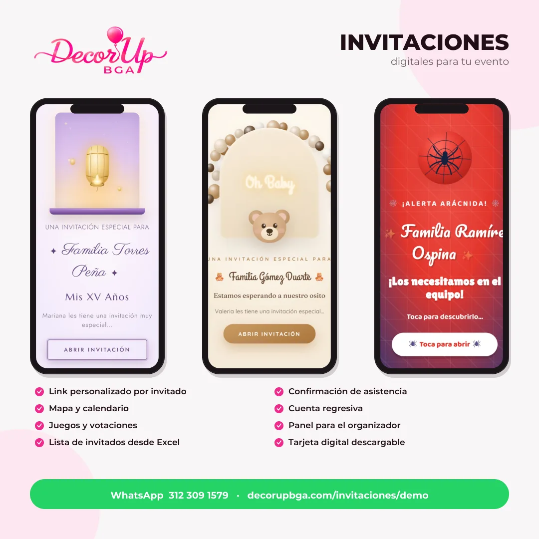 Invitaciones digitales para eventos