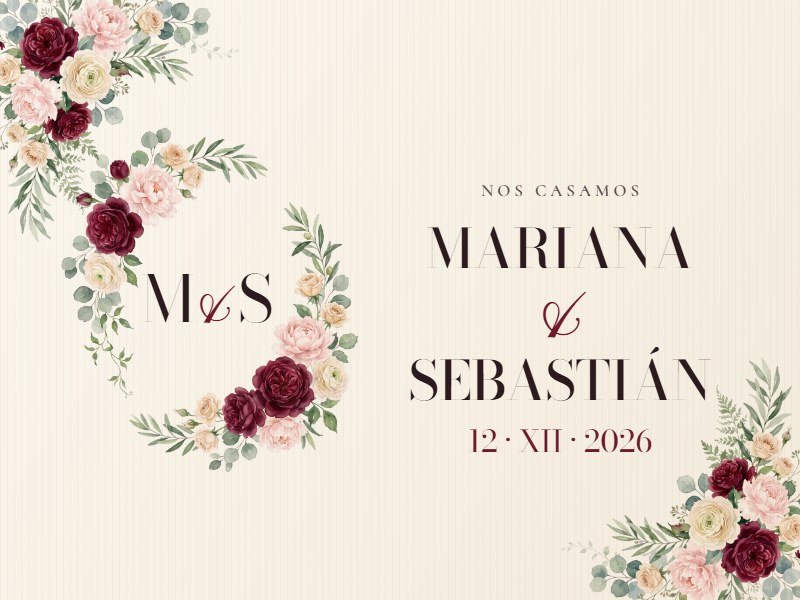 Vista previa de Rosas y lacre · Boda