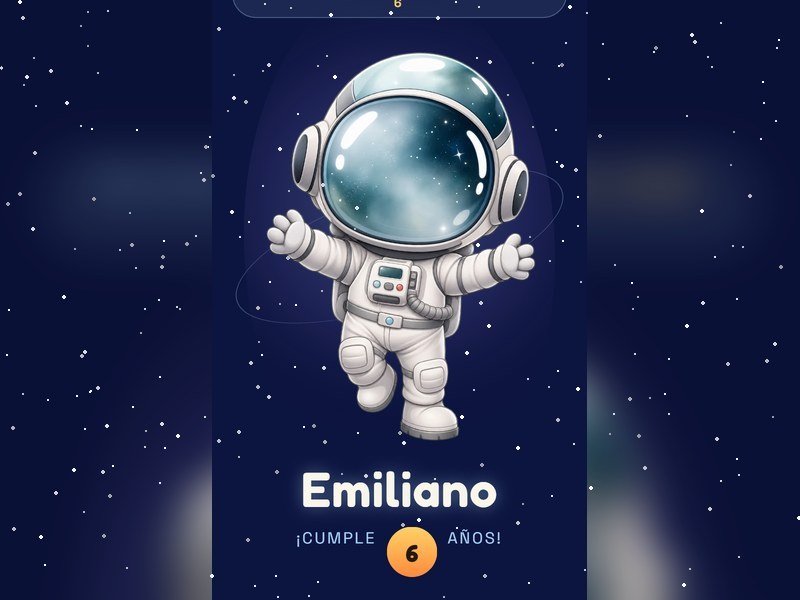 Vista previa de Misión espacial · Cumpleaños