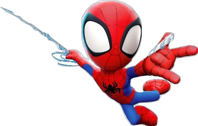 Spidey lanzando una telaraña